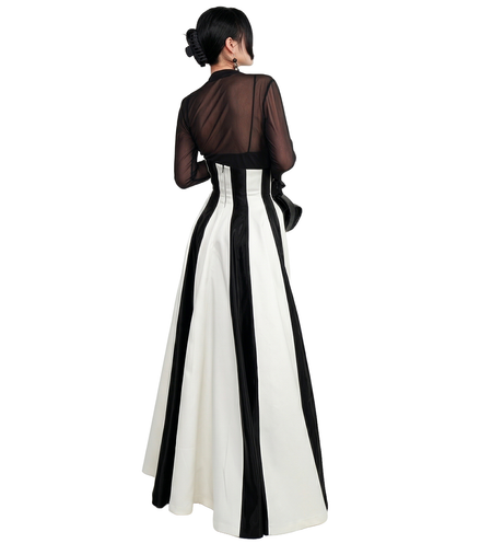 FRENCH STYLE ELEGANCE LONG SKIRT / 302141