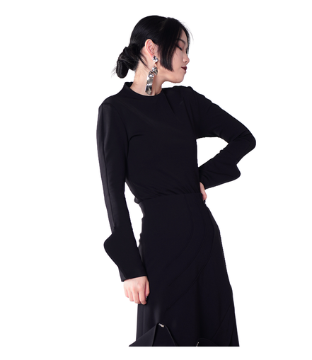 Sculpted Flare-Cuff Fitted Top / 3110404