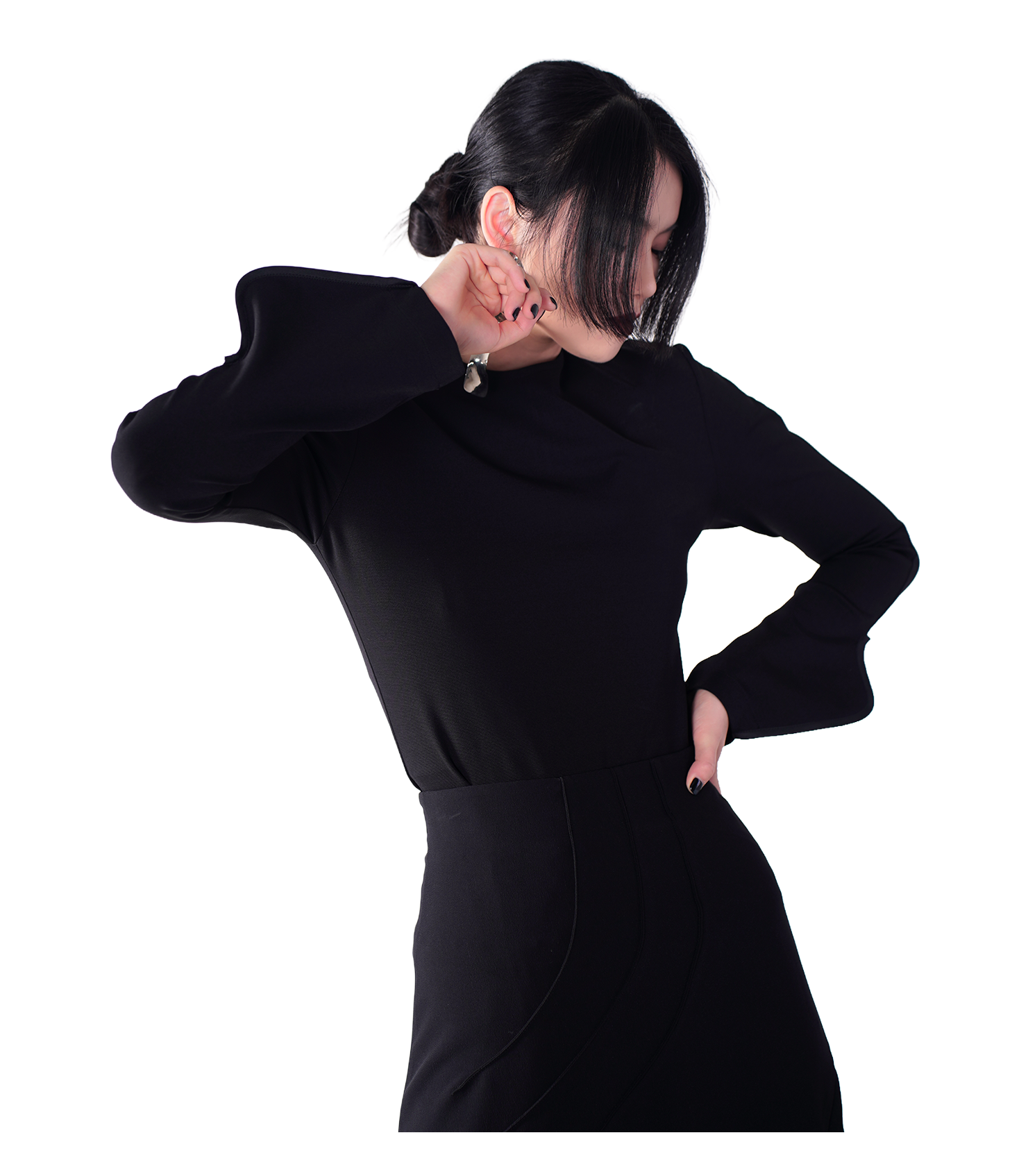 Sculpted Flare-Cuff Fitted Top / 3110404
