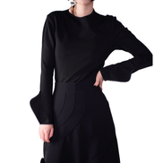 Sculpted Flare-Cuff Fitted Top / 3110404