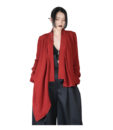 Ronin Draped Open-Front Jacket / 4012006