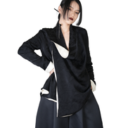 Ronin Draped Open-Front Jacket / 4012006