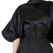 Revenant Lantern-Sleeve High-Neck Top / 4030206