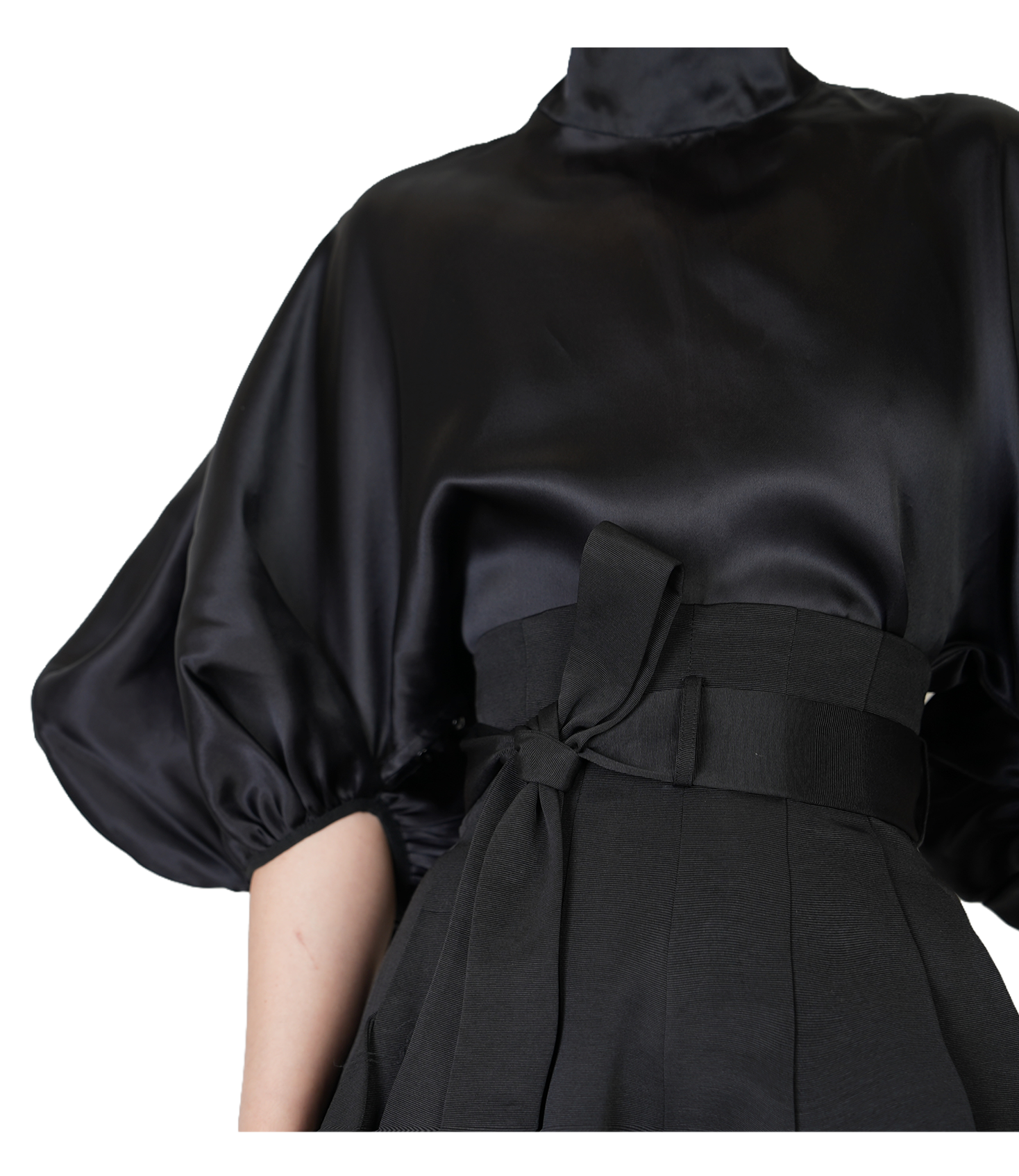 Revenant Lantern-Sleeve High-Neck Top / 4030206