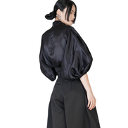 Revenant Lantern-Sleeve High-Neck Top / 4030206
