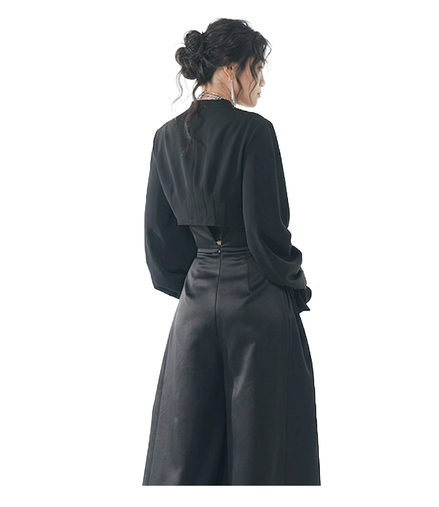 Wide Sleeve Cropped Bolero Jacket / 4060501