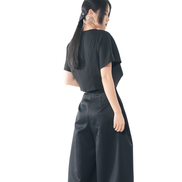 Butterfly Knot Deep-V Cropped Top / 4060502