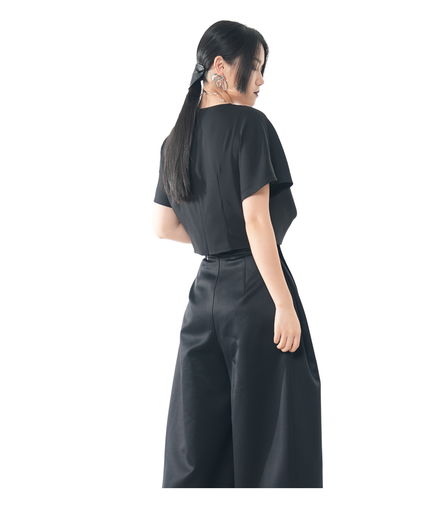 Butterfly Knot Deep-V Cropped Top / 4060502
