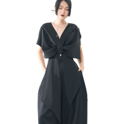 Butterfly Knot Deep-V Cropped Top / 4060502