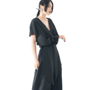 Butterfly Knot Deep-V Cropped Top / 4060502
