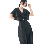 Butterfly Knot Deep-V Cropped Top / 4060502