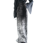 Ombré Sequin Lace-Up Maxi Skirt / 4071702