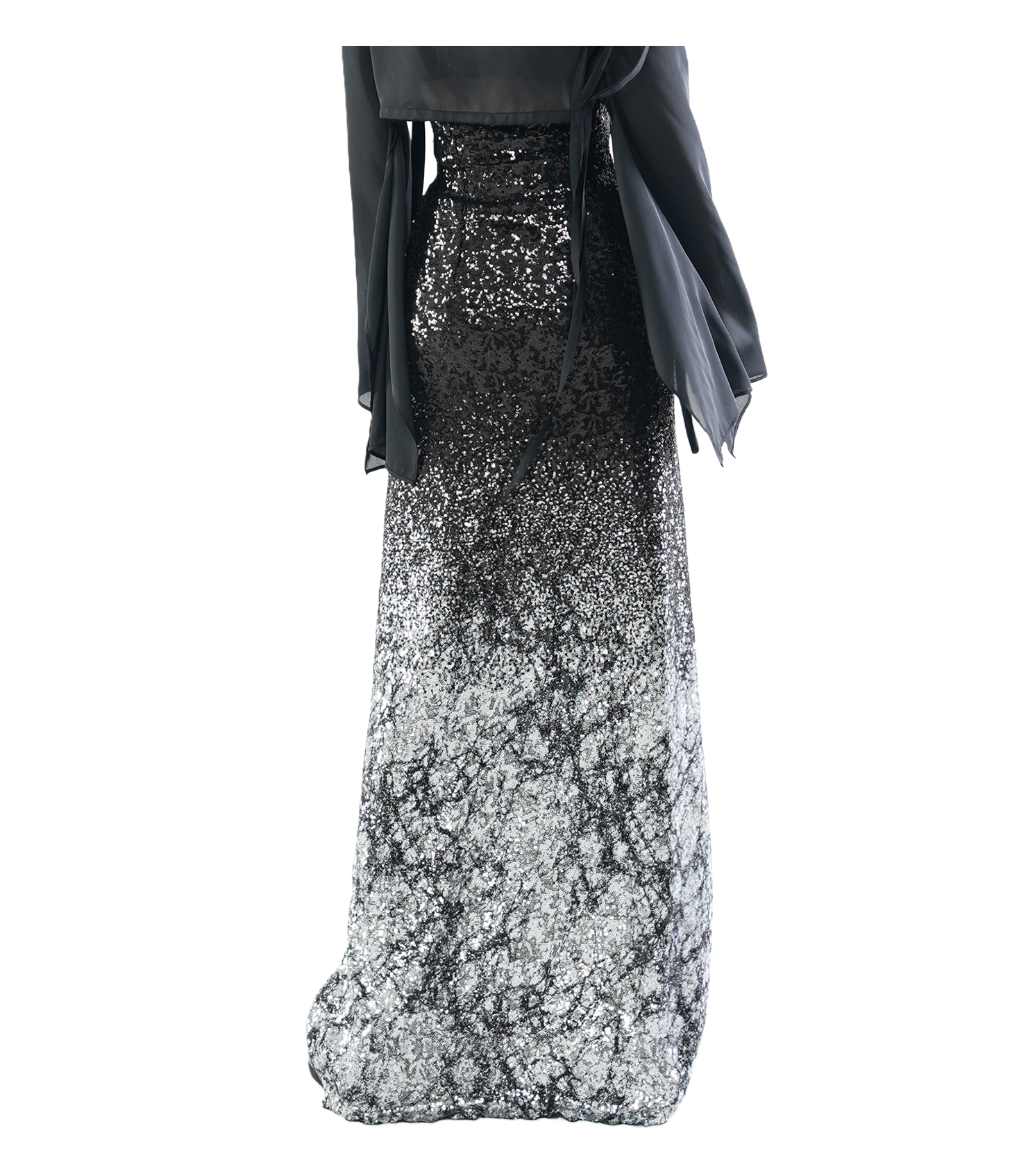 Ombré Sequin Lace-Up Maxi Skirt / 4071702