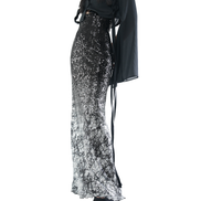 Ombré Sequin Lace-Up Maxi Skirt / 4071702
