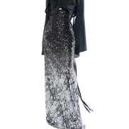 Ombré Sequin Lace-Up Maxi Skirt / 4071702