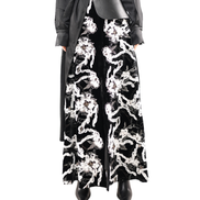 Noir Bloom Embroidered Maxi Skirt / 5010805