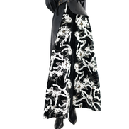 Noir Bloom Embroidered Maxi Skirt / 5010805