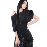 Wraith Pleated One-Shoulder Top / 5040901