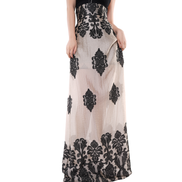 Baroque Damask Jacquard A-Line Maxi Skirt / 5040905