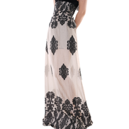 Baroque Damask Jacquard A-Line Maxi Skirt / 5040905