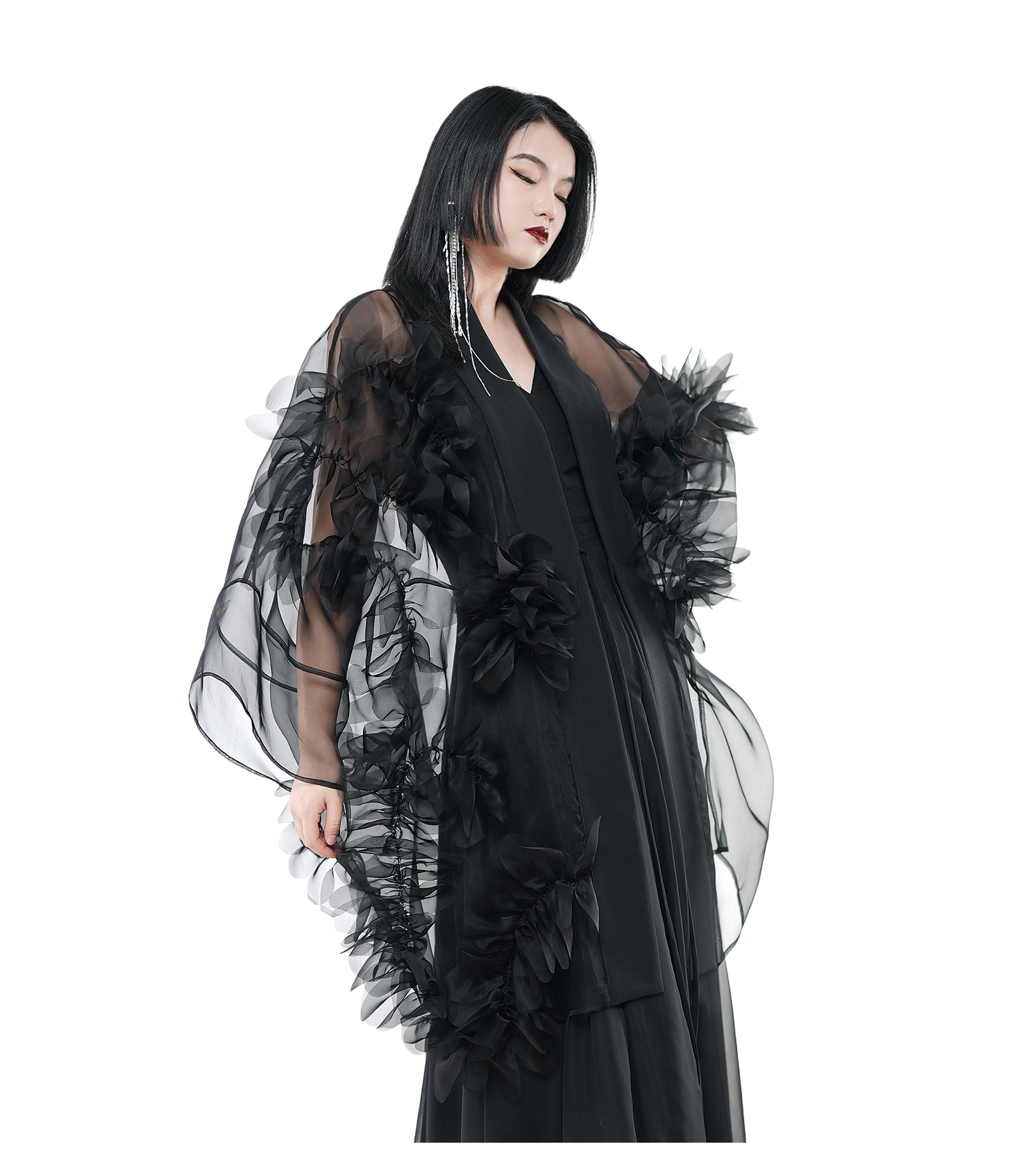 Phantom Bloom Sheer Kimono / 5090605