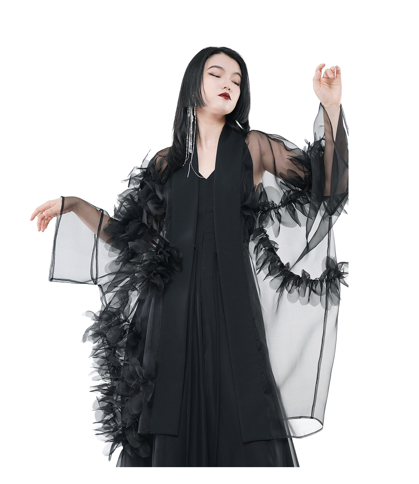 Phantom Bloom Sheer Kimono / 5090605