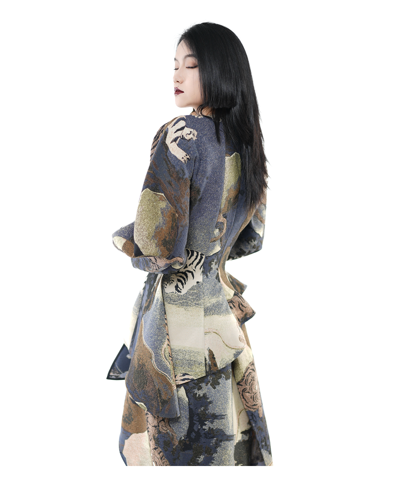 Tiger Chinese Embroidery Wrap Jacket / 5091301