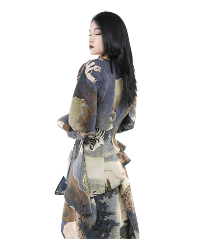 Tiger Chinese Embroidery Wrap Jacket / 5091301