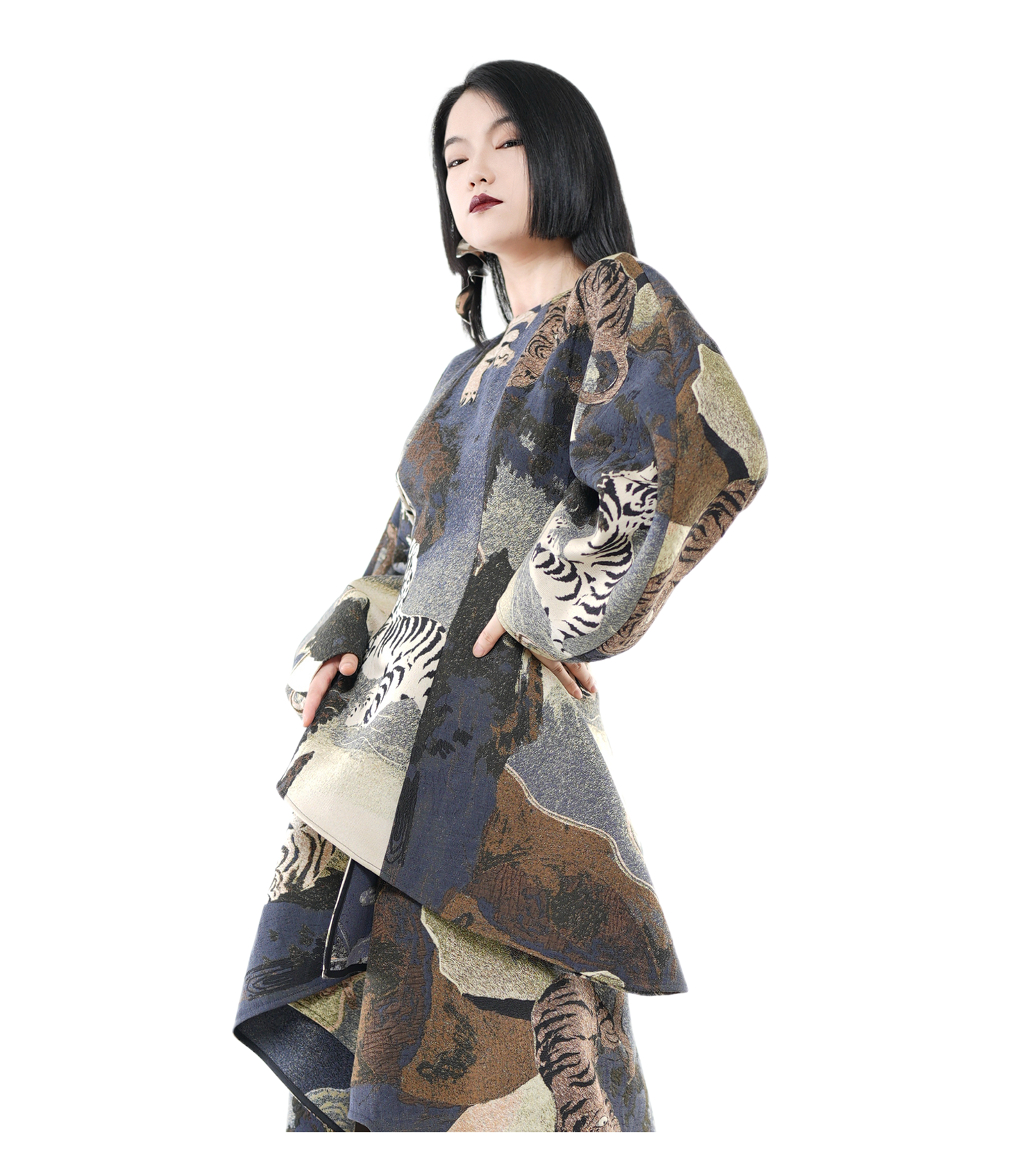 Tiger Chinese Embroidery Wrap Jacket / 5091301