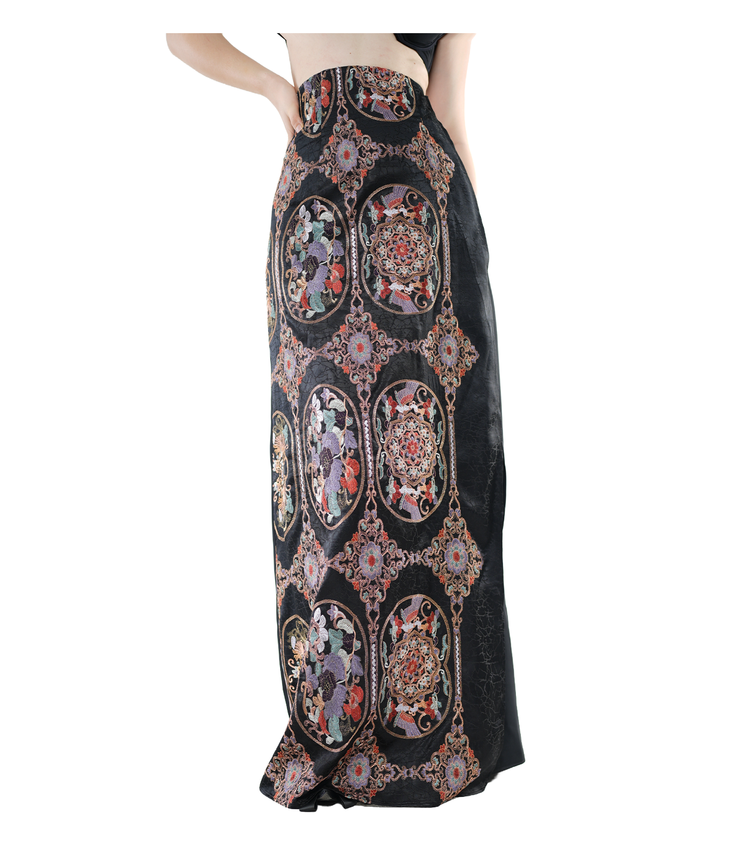 Imperial Medallion Jacquard Maxi Skirt / 5091306