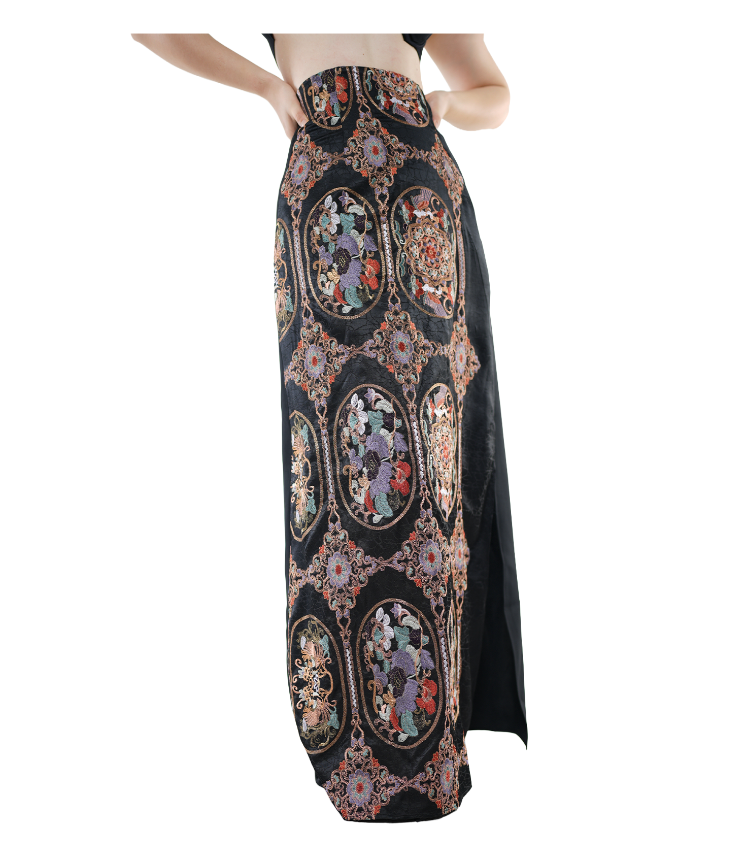 Imperial Medallion Jacquard Maxi Skirt / 5091306