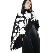 Bloom Cascade Floral Appliqué Cape Top / 5092006