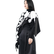 Bloom Cascade Floral Appliqué Cape Top / 5092006