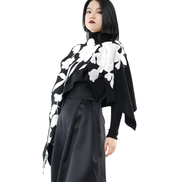 Bloom Cascade Floral Appliqué Cape Top / 5092006