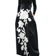 Bloom Fall Floral Appliqué Wrap Overskirt / 5092007