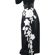 Bloom Fall Floral Appliqué Wrap Overskirt / 5092007