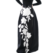 Bloom Fall Floral Appliqué Wrap Overskirt / 5092007