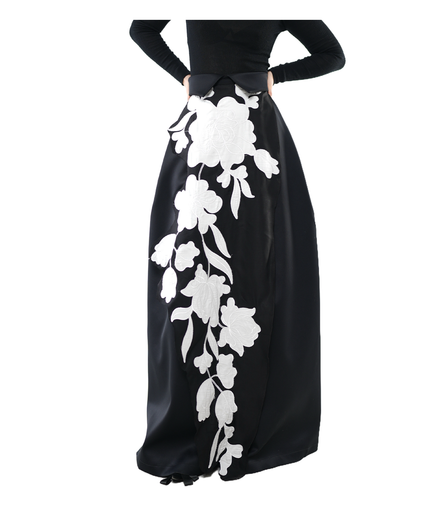 Bloom Fall Floral Appliqué Wrap Overskirt / 5092007
