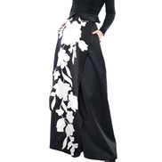 Bloom Fall Floral Appliqué Wrap Overskirt / 5092007