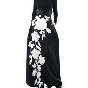 Bloom Fall Floral Appliqué Wrap Overskirt / 5092007