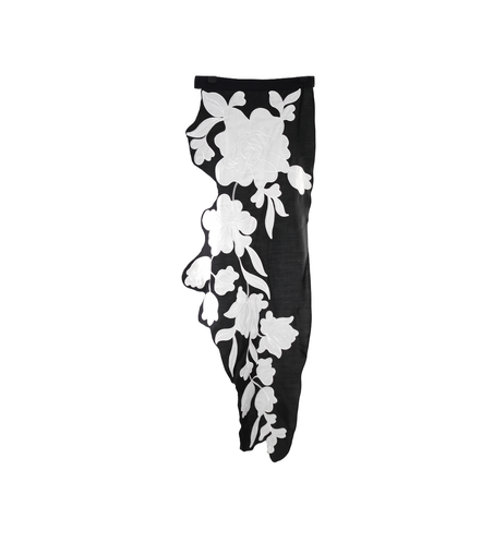 Bloom Fall Floral Appliqué Wrap Overskirt / 5092007