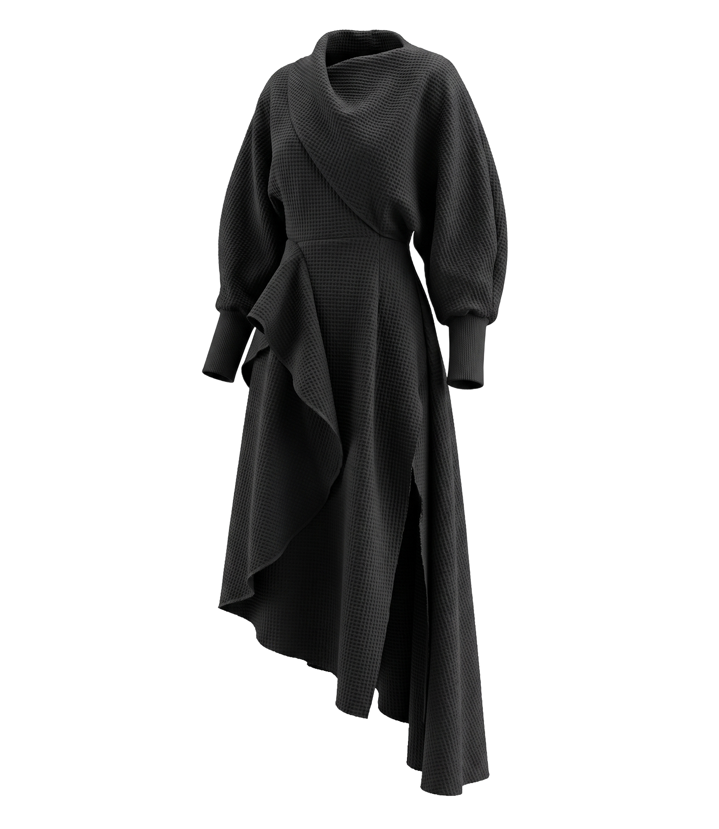 Phantom Asymmetric Knit Dress / 5100403