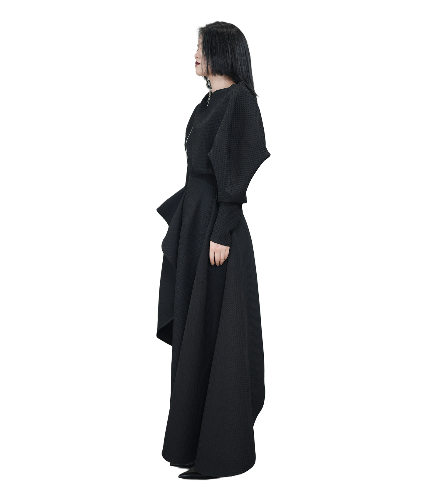 Phantom Asymmetric Knit Dress / 5100403