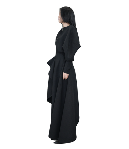 Phantom Asymmetric Knit Dress / 5100403