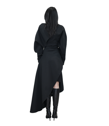 Phantom Asymmetric Knit Dress / 5100403