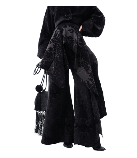 Shadow Bloom Double-Layer Jacquard Bell Trousers / 5101310