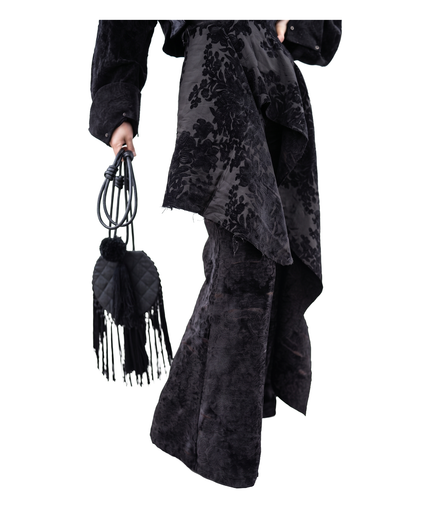 Shadow Bloom Double-Layer Jacquard Bell Trousers / 5101310