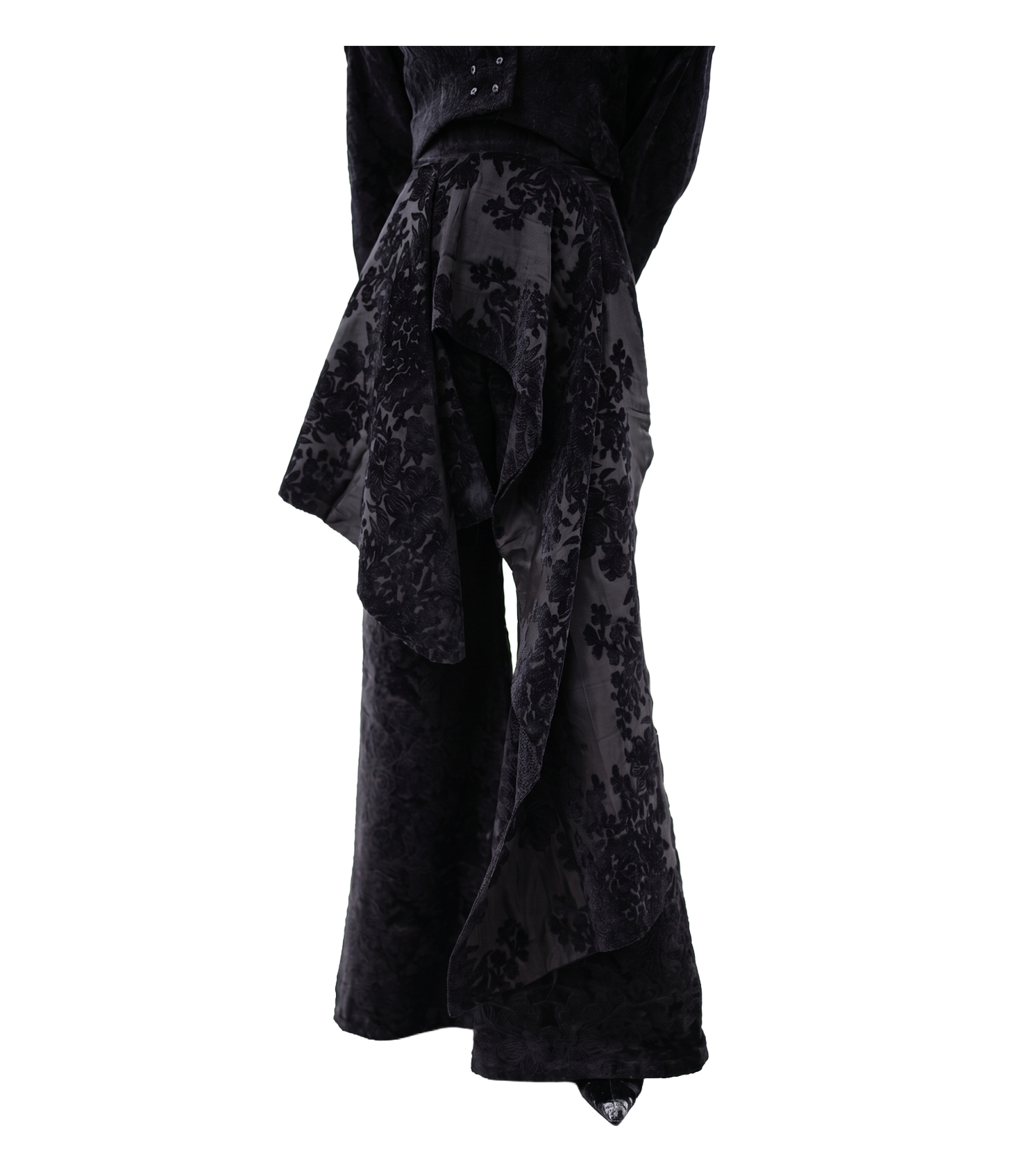 Shadow Bloom Double-Layer Jacquard Bell Trousers / 5101310