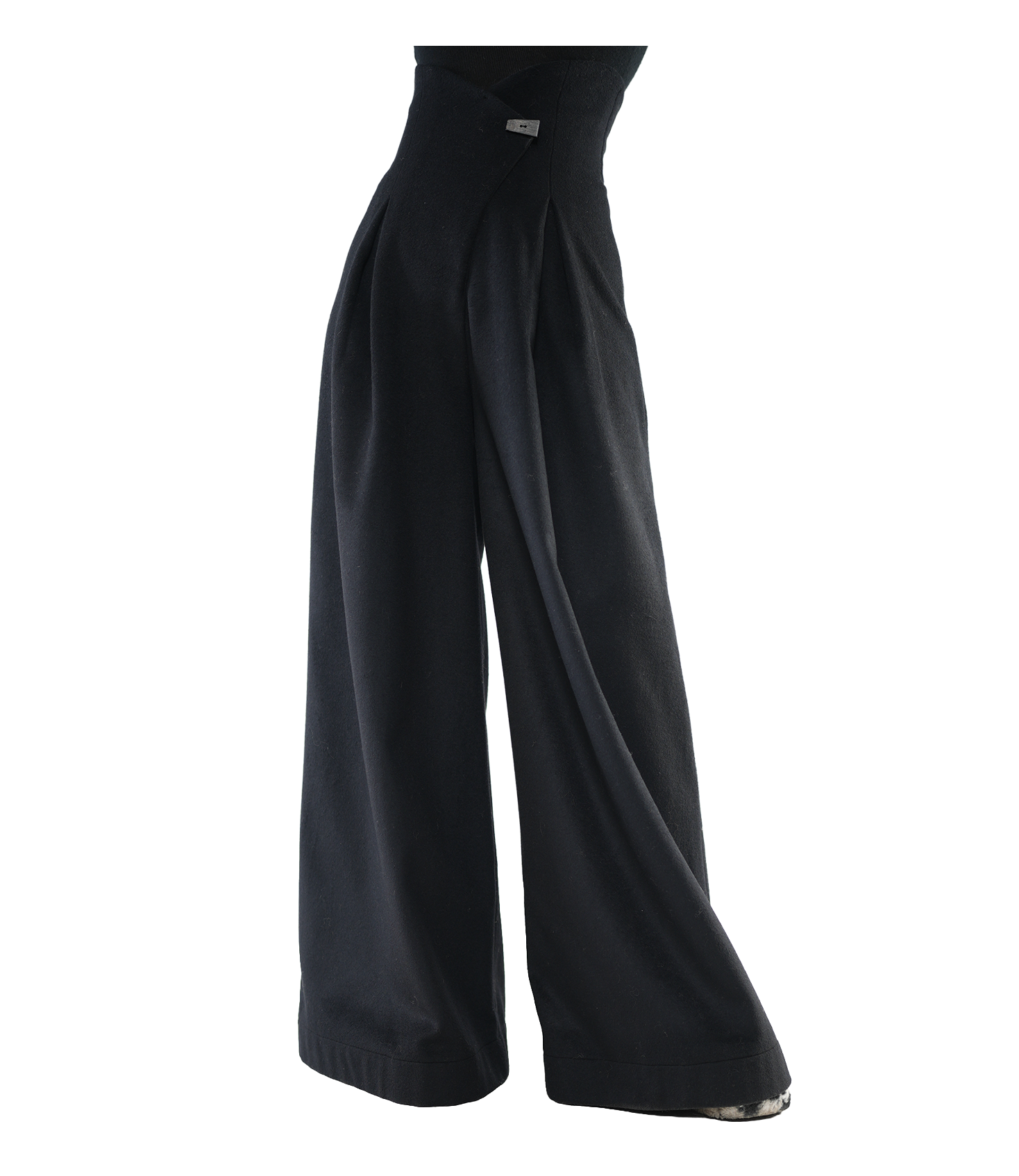 Ultra High-Waist Pleated Wide-Leg Trousers / 5112202