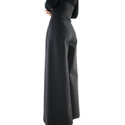 Ultra High-Waist Pleated Wide-Leg Trousers / 5112202